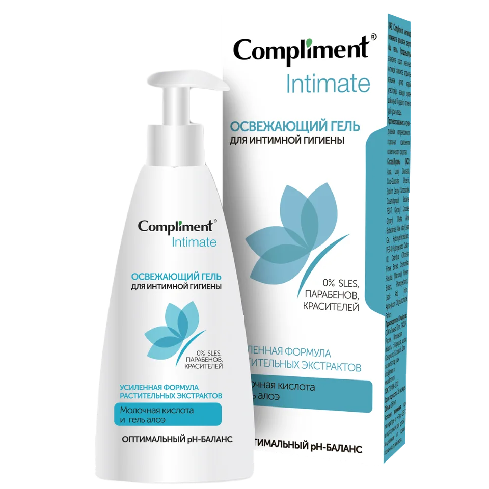 Освежающий гель для интимной гигиены Intimate 250 мл Compliment