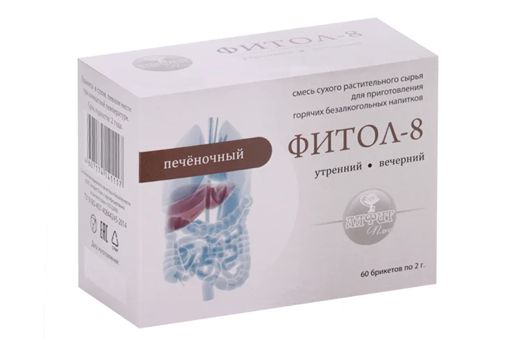Фитосбор Алфит Плюс Фитол-8 печеночный, 2 г, 60 шт, брикеты