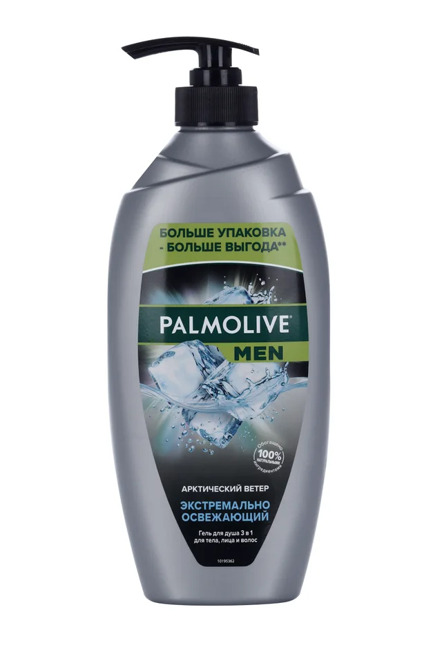 Гель Palmolive для душа 3 в 1 для тела / волос / лица арктический ветер 750 мл