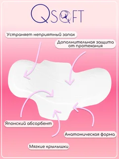 Прокладки женские гигиенические QSoft Normal ультратонкие 10 шт