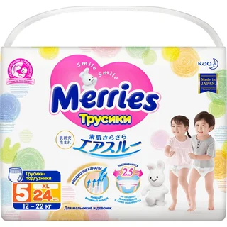 Мерриез Подгузники-Трусики Р.xl 12-22 кг 24 шт
