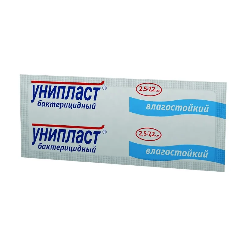 Лейкопластырь Унипласт Бактерицидный Влагостойкий 2,5×7,2 см 1 шт