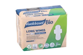 Прокладки Vuokkoset BIO Long Wings гигиенические удлиненные 10 шт