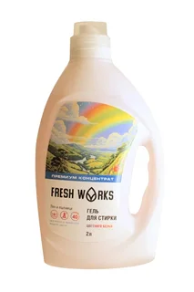 Гель FreshWorks для стирки цветного белья лен и пшеница 2 л
