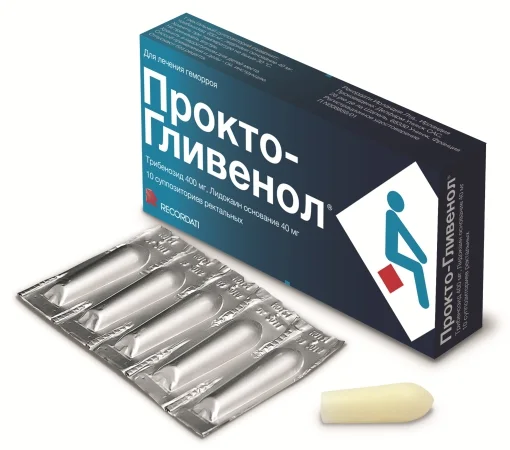 Прокто-гливенол суппозитории 400 мг 10 шт