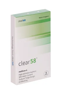 Линзы Clearlab Clear58 контактные R 8,7 (диоптрия -3,0) 6 шт