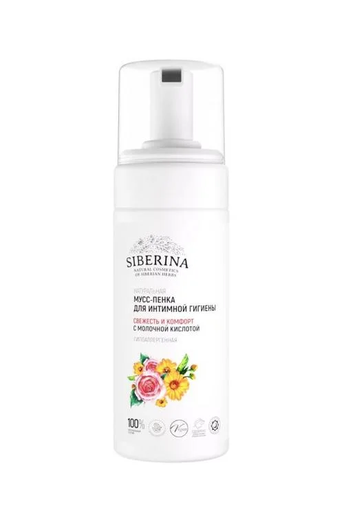 Мусс-пенка Siberina Свежесть и комфорт для интимной гигиены с молочной кислотой 150 мл