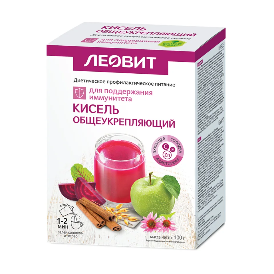Леовит кисель общеукрепляющий пакеты 20 гр 5 шт
