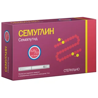 Семуглин 0,25/0,5 мг / доза 3 мл раствор для подкожного введения