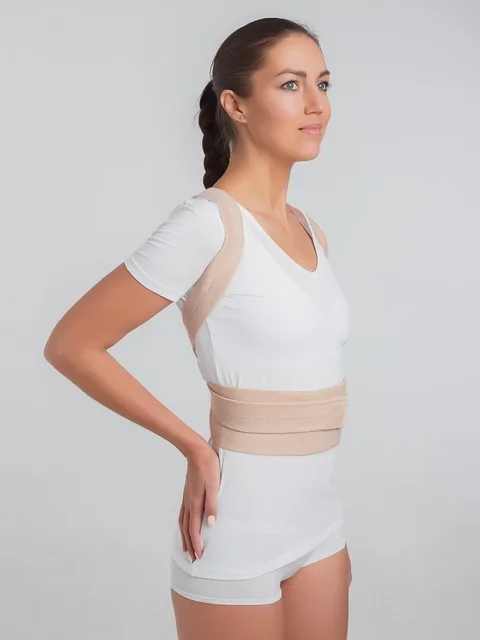 Корректор осанки Эласма Lycra С 820 бежевый р 1