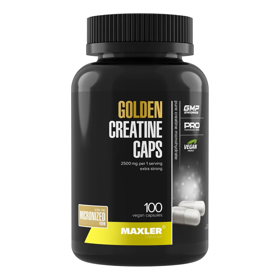Креатин моногидрат микронизированный веганский Maxler 100% Golden Creatine Caps 2500 мг на порцию,