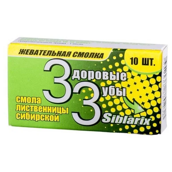 Смолка жевательная Здоровые зубы 10 шт