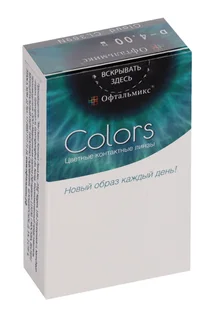 Линзы Офтальмикс Colors Cloud контактные R 8,6 (диоптрия -4,0) 2 шт