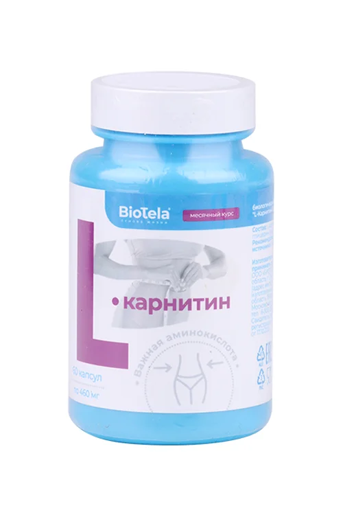 L-Карнитин Biotela, 460 мг, 60 шт, капсулы