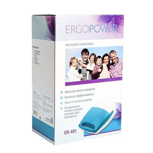 Небулайзер Ergopower голубой ER-401 274×167×106 6 шт