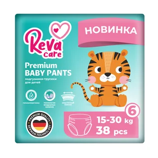 Подгузники-трусики Reva Сare Premium для детей XXL (15-30 кг) 38 шт