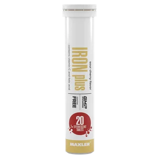 Железо с витаминами группы B и C Maxler Iron Plus Effervescent, 20 шипучих таблеток - Кислая вишня