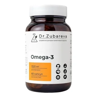 Dr. Zubareva Омега- 3 Жирные Кислоты Высокой Концентрации 60 капсул 1320 мг