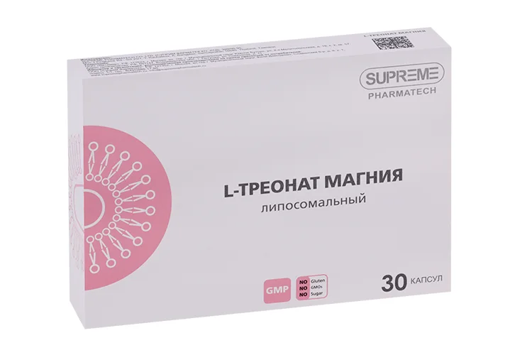 L-Треонат магния липосомальный Supreme Pharmatech 30 шт капсулы