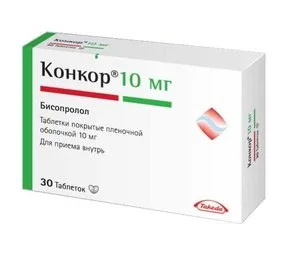 Конкор таблетки 10 мг 30 шт