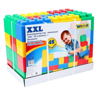 Конструктор строительный XXL, 45 деталей