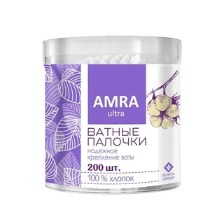 Амра палочки ватные банка №200 цилиндр