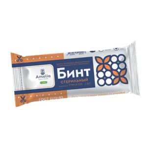 Бинт марлевый медицинский стерильный 7М Х 14 см "Амелия" 1 шт