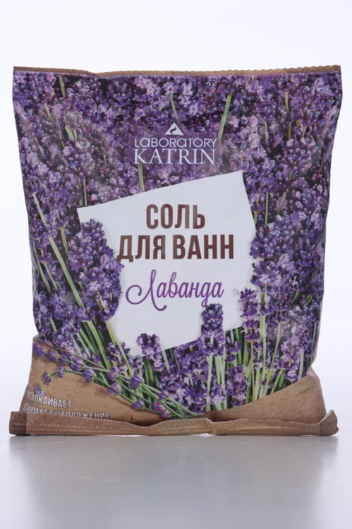 Соль для ванн Катрин в пакете лаванда, 500 г