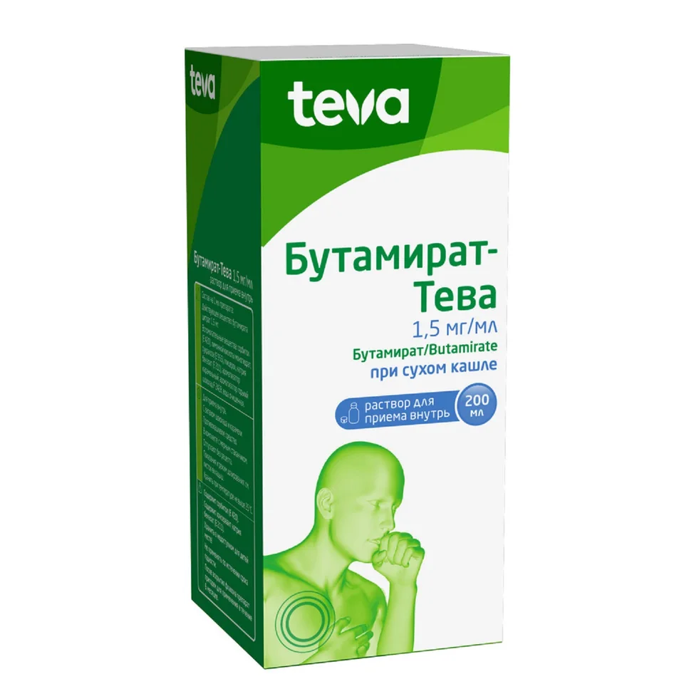 Бутамират-Тева раствор 1.5 мг 200 мл