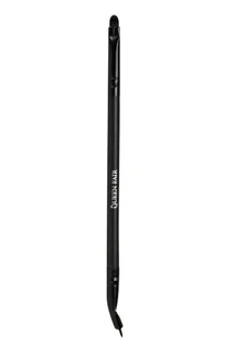 Кисть для макияжа Queen fair Premium Brush тонкая двусторонняя в чехле 14,5 см цвет черный