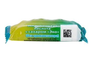 Аскорбиновая кислота ЭКО Сердце Континента с сахаром 2,9 гр 10 шт