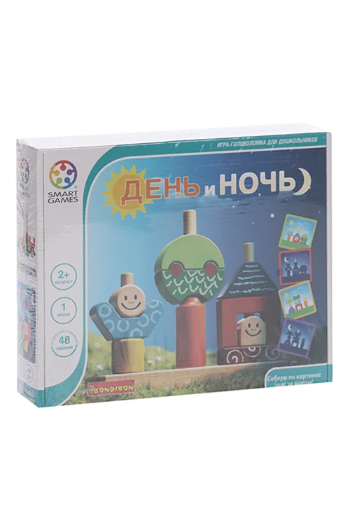 Игра Bondibon развивающая деревянная головоломка День и Ночь
