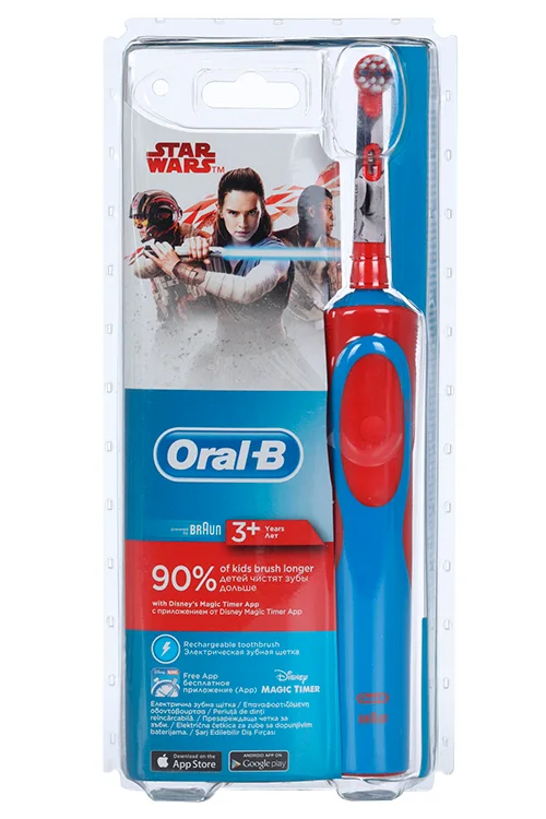 Электрическая зубная щётка Oral-B Vitality D1 2,513K 3+ звездные войны блистер красный / синий