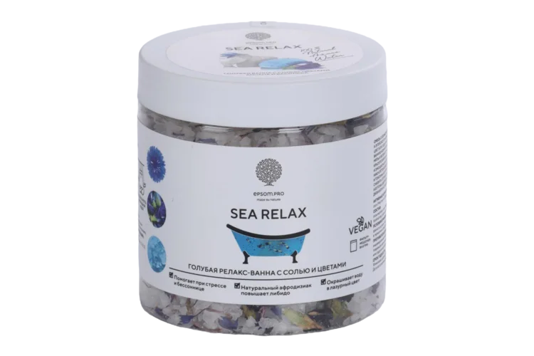 Смесь Salt of the Earth Sea Relax соль мертвого и эгейского морей / цветы анчана / василька 430 гр