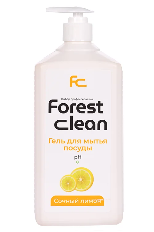 Гель Forest clean Сочный лимон для посуды с помпой 1 л
