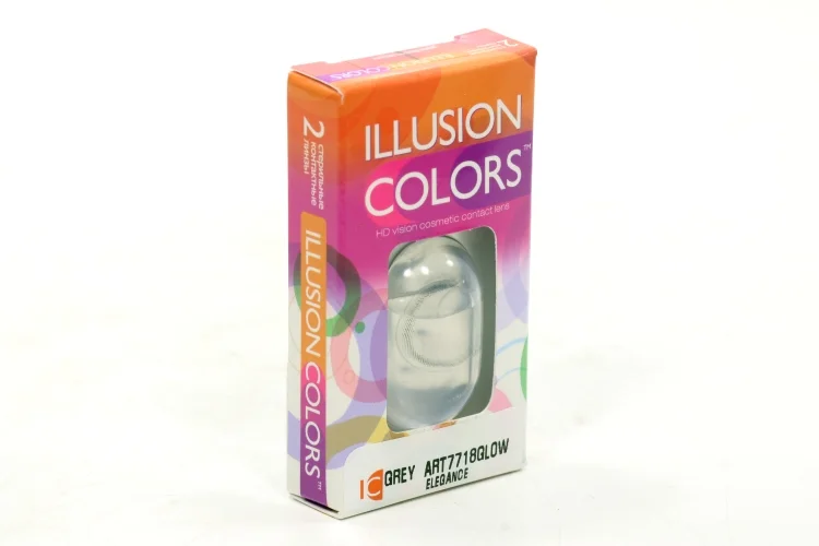 Линзы Illusion colors el. Grey Glow контактные -3,5/14,0/8,6/2 шт