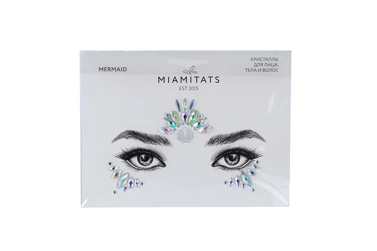 Кристаллы на клейком слое для лица Miamitats Face Gems Mermaid (3379)