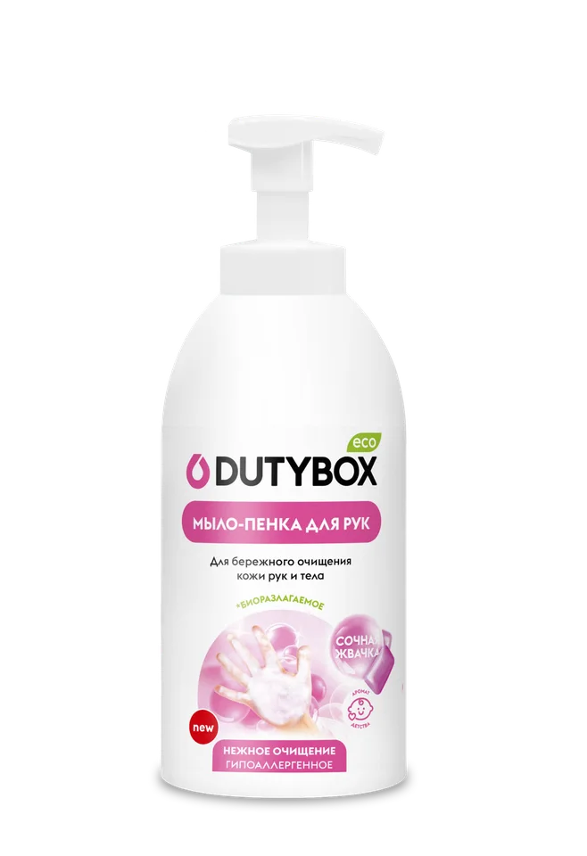 Эко-пенка для рук bubble gum Dutybox 500 мл полный