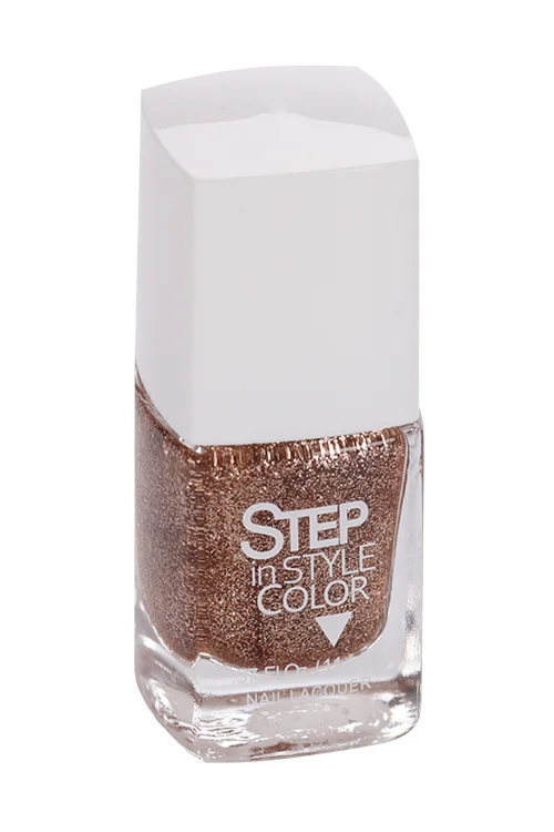 Лак Step in Style Color для ногтей №02 с золотыми блестками 11 мл