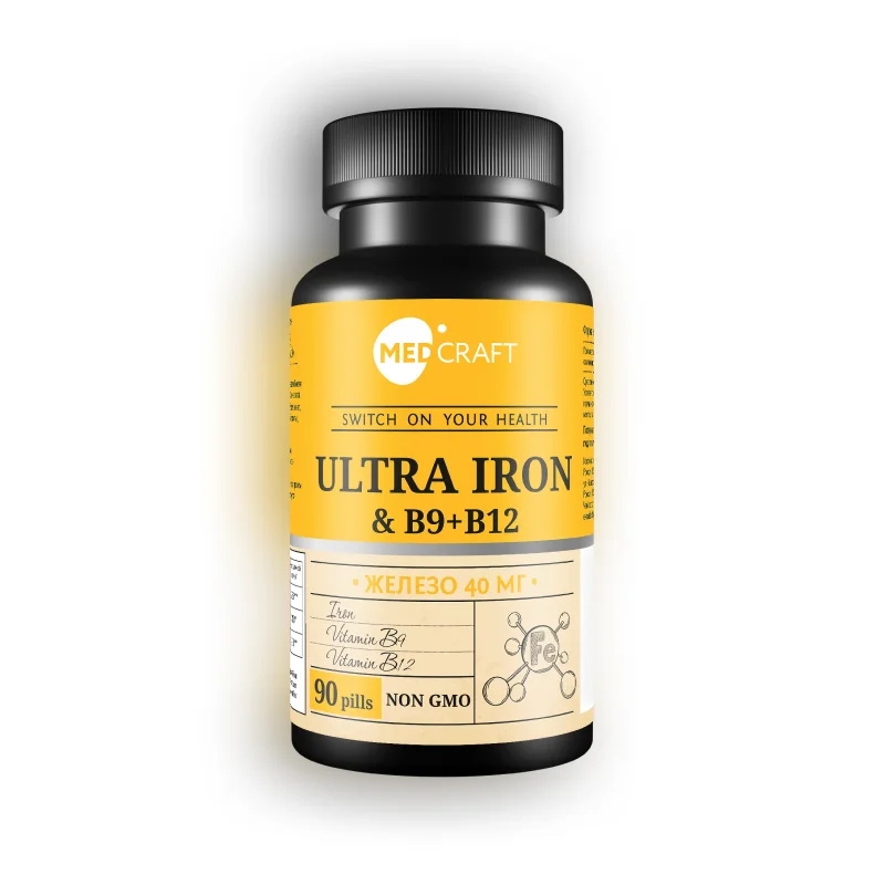 Железо хелат для женщин MedCraft Iron Ultra 90 таблетки