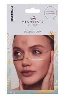 Набор переводных тату Miamitats Мейкап Gold details