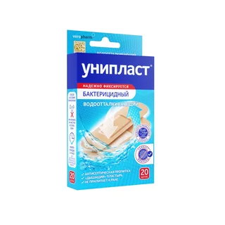Унипласт пластырь бактерицидный влагостойкий 1,9×7,2 см 20 шт