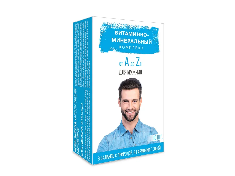 Витаминно-Минеральный компл от А до Цинка для мужчин 30 шт