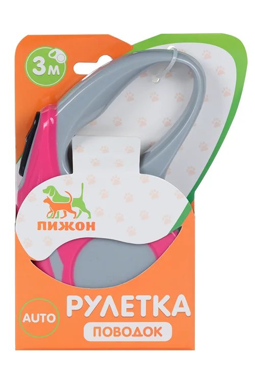Рулетка "Молния" 3 м до 11,5 кг розовая