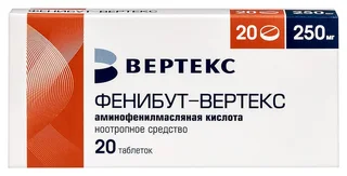 Фенибут-Вертекс таб. 250 мг 20 шт