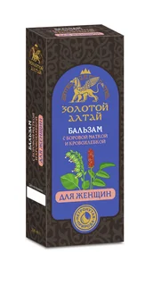 Бальзам Золотой Алтай без алког Для женщин боровая матка / кровохлебка 250 мл