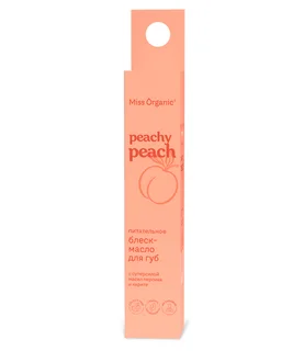 Блеск-масло для губ Miss Organic Peachy Peach питательное персик / карите, 10 мл