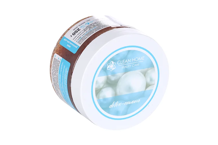 Гель-скраб для душа Clean Home Beauty Care Detox-пилинг 2 в 1 кокосовый с экстр жемчуга 250 мл