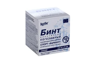 Бинт Вариант когезив Спорт 4,5м х 5 см синий