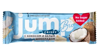 Батончик Crispy JumpBio кокос / белый шоколад, 40 г
